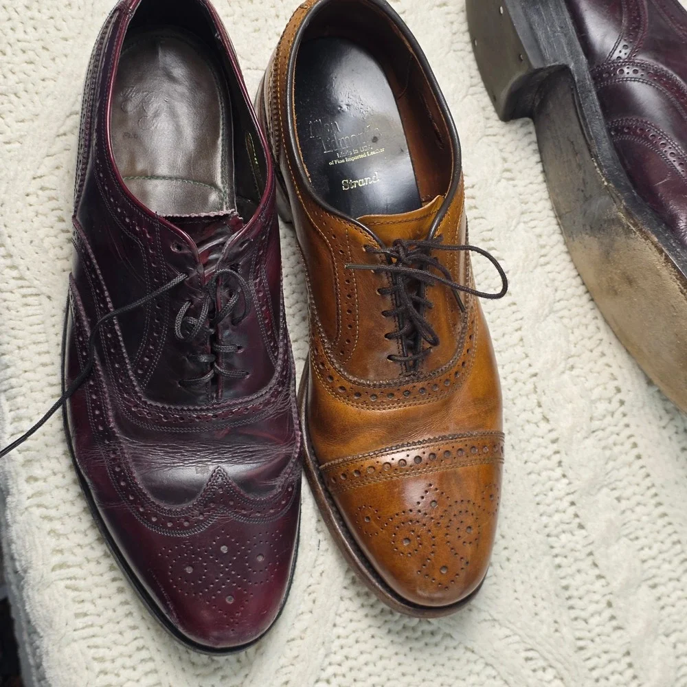 VTG Florsheim‎ Royal Imperial Burgundy Leather Wingtip Oxford Dress Shoes Mens 9